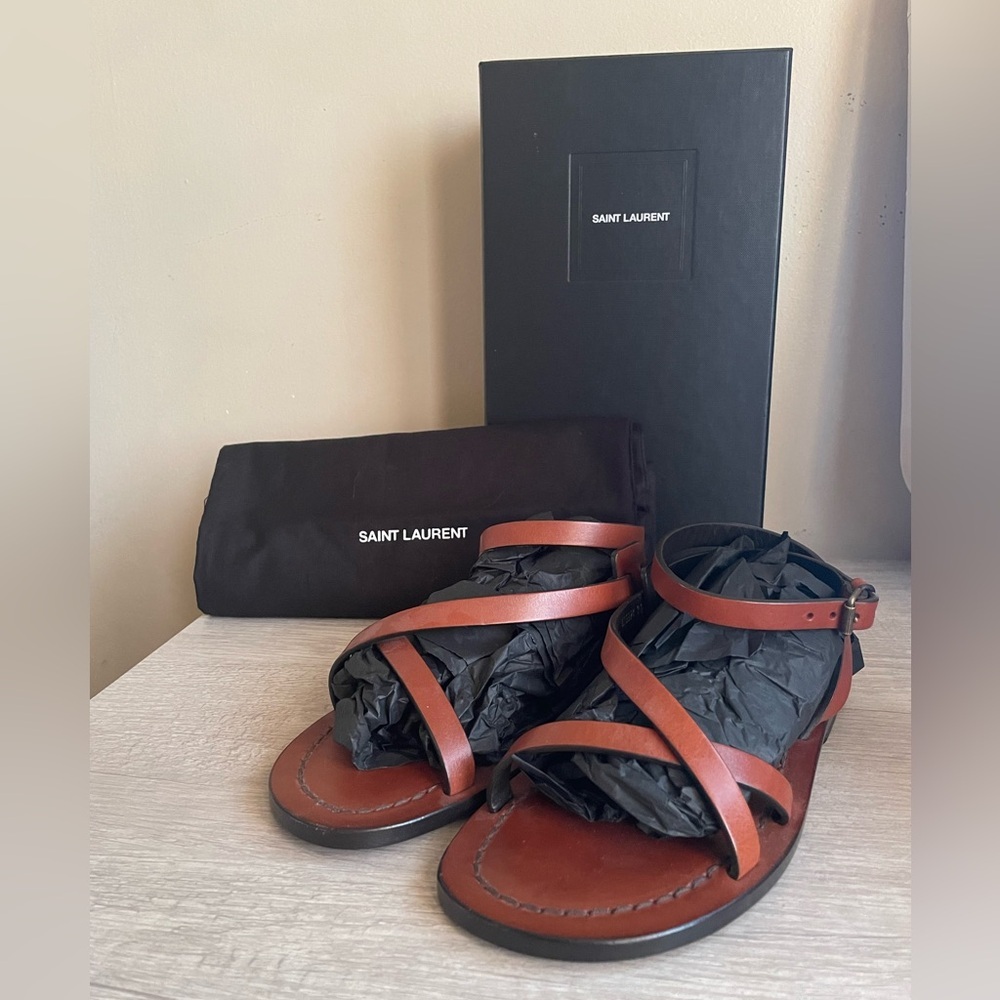 Authentic Saint Laurent Sandals. New. Come with box and two dust bags. - Picture 7 of 13